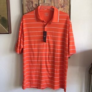 NWT PGA TOUR TECH DRY SS STRIPE GOLF POLO SHIRT XL